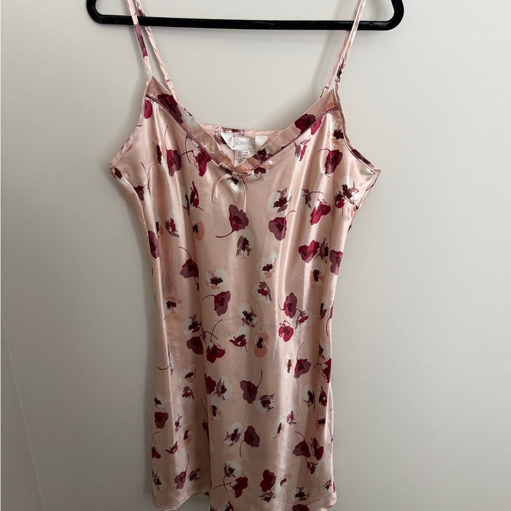Floral Satin Camisole Dress in Blush Pink - Brand: Blank